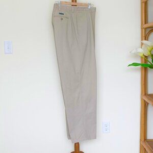 CHAPS by Ralph Lauren Men’s 100% Cotton Classic Twill Pants – Beige/Tan (38×32)